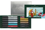 Skrive- og Tegneværktøjer - Faber-Castell Pitt Artist Pen tin set London, 12 ass - 267137