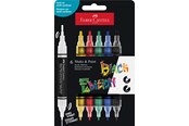 Skrive- og Tegneværktøjer - Faber-Castell Black Edition Shake&Paint Acrylic Marker 6 ass klassiske - 285507