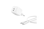 Mobil - Adaptere & Opladere - Belkin BoostCharge 50W Dual USB-C PD Wall Charger w/ PPS WHT w 1m USB-C-C Cabl - WCH019KQ1MWH-B6