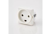 Afbrydermateriel - Foss Europe FESH SWITCH Curveline Stikudtag 1,0 m/j - Hvid - 104100