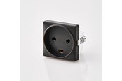 Afbrydermateriel - Foss Europe FESH SWITCH Curveline Stikudtag 1,0 m/j - Koksgrå - 104200