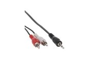 Audio kabel - InLine 2 x RCA male - 3.5 mm male cable 50 cm - AVK118-050