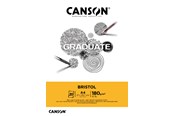 Kreativitet & Hobbyartikler - Canson Graduate Bristol A4 180G Pad 20 SH - 17-400110383