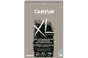 Kreativitet & Hobbyartikler - Canson XL Sand Grain A3 160G Grey Spiral 40 SH - 17-400110396