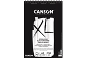 Kreativitet & Hobbyartikler - Canson XL Dessin Noir DS A3 150G Spiral 40 SH - 17-400039087