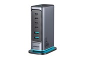 USB hub - Joyroom R-TCM02 Multiport GaN Charger 65W EU 4x USB-C 2x USB-A - Dark Gray USB hub - USB 2.0 - 6 ports - Grå - JR-TCM02
