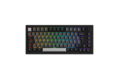 Tastatur - Akkogear 5075B Plus-S - Black&Silver - Akko Rosewood - Gaming Tastatur - Uden Numpad - Universal - Sort - 6925758632959