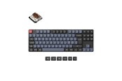 Tastatur - Keychron K1 Pro QMK/VIA Wireless RGB Hot Swap Low Profile Brown - Gaming Tastatur - Uden Numpad - Nordisk - Sort - K1P-H3P-BO