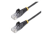 Netværkskabel - StarTech.com patch cable - black - Sort - 0.25m - N6PAT25CMBKS