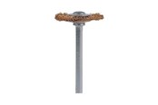 Bor & bits - Dremel 535 - wire wheel brush - for aluminium metal pipes stainless steel sheet metal copper silver gold cast iron soft metal brass hardened steel (pack of 2) - 26150535JA
