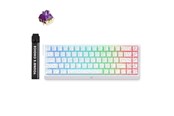 Tastatur - MCHOSE Ace 68 TTC Dragon Lord Hall Effect - Gaming Tastatur - Uden Numpad - Amerikansk engelsk - Hvid - MC-Ace68-32