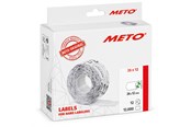 Papir, Fotopapir og Etiketter - METO Prisetiketter, aftag. 26x12mm, hvid 12rl/1000 - 30007347