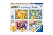 Puslespil - Ravensburger Pokémon Puzzle - 4 Puzzles 2D Puslespil - 120040262