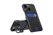 Mobil - Covers & Cases - Hurtel Leather Stand Case for Samsung Galaxy S23 card wallet cover with stand black - 5907769353499