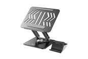 Tablet - Andet Tilbehør - Wozinsky WRS-CPY84SB 360 Aluminum Laptop and Tablet Stand + Smartphone Stand - Black - 5907769364600