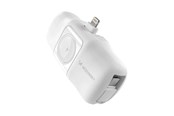 Powerbank - Wozinsky WF16-YLS 5000mAh 15W Lightning Mini Power Bank with Built-in USB-C Cable and Apple Watch Charger - White - 5000 mAh - 5907769364549