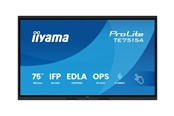 Digital skiltning & Hotel - iiyama ProLite TE7515A-B1AG 75" Class (74.5" viewable) LED-backlit LCD display - 4K - for digital signage / interactive communication - TE7515A-B1AG