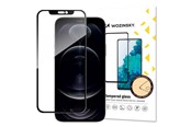 Mobil - Beskyttelsesglas - Wozinsky uper Durable Full Glue Tempered Glass Full Screen Protector Frame Case Friendly iPhone 16e / 14 / 13 Pro / iPhone 13 Black - 5907769317651