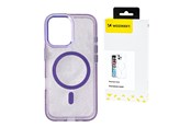 Mobil - Covers & Cases - Wozinsky Glitter Case with Mag Safe for Samsung Galaxy S25+ - Purple with Glitter - 5907769369889