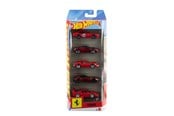 Legetøjsbil - Hot Wheels Basics Ferrari 1:64 5-Pack - JLN12