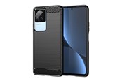 Mobil - Covers & Cases - Hurtel Carbon Case for Xiaomi Poco F4 5G Flexible Silicone Carbon Cover Black - 5907769347993