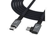 USB kabel - Wozinsky  WPS1-UY41S USB-C Thunderbolt 4 240W 1.5m 4K Angle Cable - Black - 5907769376719
