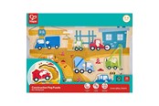 Leg & Læring - Hape Construction Vehicles Peg Puzzle - E1456K