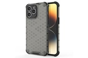 Mobil - Covers & Cases - Hurtel Honeycomb Case for iPhone 14 Pro Armored Hybrid Cover Black - 5907769348945