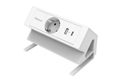 Strømkabel (ekstern) - Fellowes Power Desk Type F - White - 100137173