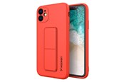 Mobil - Covers & Cases - Wozinsky Kickstand Case Silicone Case with Stand iPhone 12 Red - 9111201940314