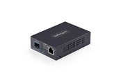 Repeater, boostere, bridges & transceiver - StarTech.com MCM10G6SSFP 10GbE Multi-Gigabit Open SFP+ Fiber Media Converter Standalone 10 Gigabit Ethernet RJ-45 to 10GBASE-X SFP+ Single-Mode / Multi-Mode 16K Jumbo Frames - TAA - MCM10G6SSFP