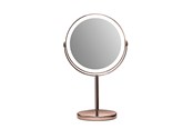 Makeupspejl - Gillian Jones Opladeligt LED bordspejl med 10x forstørrelse og USB-C - Kobber - 10218-84