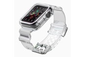Smartwatch - Tilbehør - Hurtel Silicone Band Strap Bracelet Case Strap Light Set for Apple Watch 44mm - Black - 5907769331657