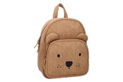 Skoletilbehør - Kidzroom Rygsæk Beary Excited - Jernbanefløjl - Brun - 030-00638