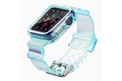 Smartwatch - Tilbehør - Hurtel Silicone Band Strap Bracelet Case Strap Light Set for Apple Watch 42mm - Blue - 5907769331718