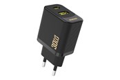 Mobil - Adaptere & Opladere - Dudao A27TEU PD 30W GaN USB-A USB-C wall charger - black - 6976625334216