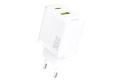 Mobil - Adaptere & Opladere - Dudao A27TEU PD 30W GaN USB-A USB-C Wall Charger - White - 6976625334209
