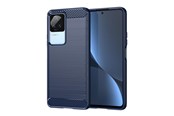 Mobil - Covers & Cases - Hurtel Carbon Case for Xiaomi Poco F4 5G Flexible Silicone Carbon Cover Blue - 9145576267523
