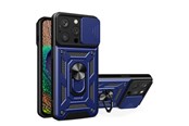 Mobil - Covers & Cases - Hurtel Hybrid Armor Camshield Case for iPhone 14 Pro Armored Case with Camera Cover Blue - 9145576267899