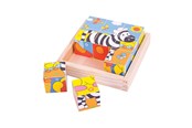 Puslespil - Bigjigs Safari Blockpuzzel Wood - BJ512