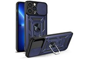 Mobil - Covers & Cases - Hurtel Hybrid Armor Camshield Case for iPhone 13 Pro Max Armored Case with Camera Cover Blue - 9145576268018