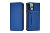 Mobil - Covers & Cases - Hurtel Magnet Card Case for Samsung Galaxy S23 Flip Cover Wallet Stand Blue - 9145576271049