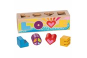 Babylegetøj - Goki Wooden Sorting Box Shape Sorter Love - 58309