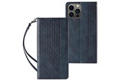Mobil - Covers & Cases - Hurtel Magnet Strap Case for Samsung Galaxy S23+ Flip Wallet Mini Lanyard Stand Blue - 9145576271285
