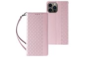 Mobil - Covers & Cases - Hurtel Magnet Strap Case for Samsung Galaxy S23+ Flip Wallet Mini Lanyard Stand Pink - 9145576271308
