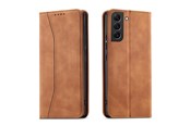 Mobil - Covers & Cases - Hurtel Magnet Fancy Case for Samsung Galaxy S23+ Flip Cover Wallet Stand Brown - 9145576271506