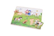 Puslespil - Johntoy Fien & Teun Wooden Button Puzzle - 6 pcs. Wood - 80170