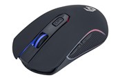 Mus - Gembird "Firebolt" - mouse - rechargeable RGB - 2.4 GHz - black - Mus - Optisk - 6 knapper - Sort - MUSGW-6BL-02