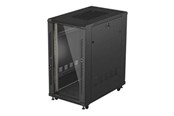 Rack skabe - Lanberg FF01 series - rack - 600 x 1000 flat pack with glass door - 22U - FF01-6022-12B