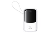 Powerbank - Baseus Qpow Pro+ Power Bank 22.5W 10000mAh USB-C - White Powerbank - Hvid - 10000 mAh - P10067101213-00
